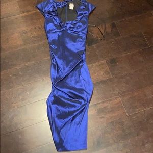 Blue iridescent party dress